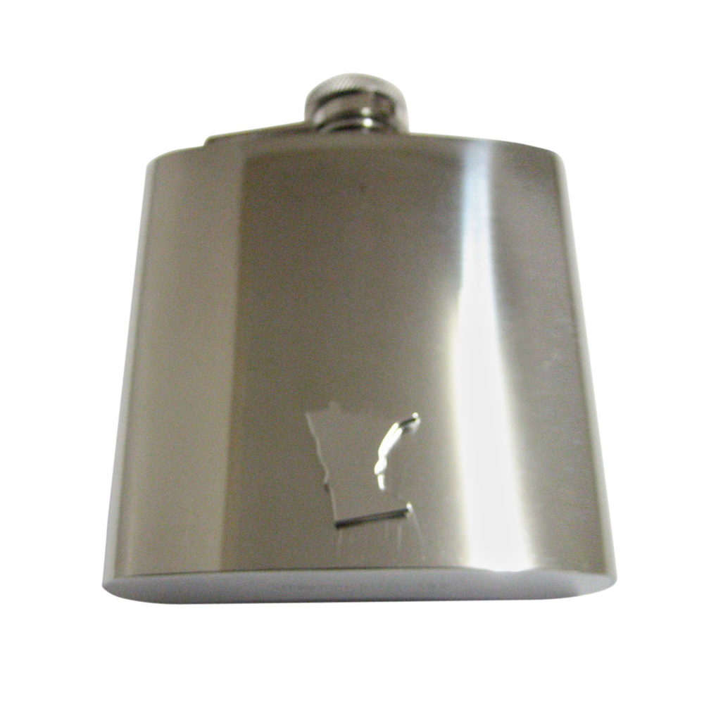 Minnesota State Map Shape 6oz Flask - image 1